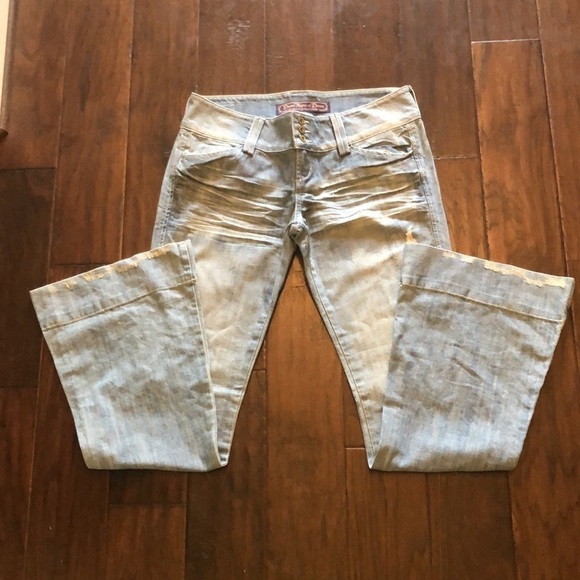 Divine Rights of Denim Envy Low Rise Distressed Wide Leg Jeans Size 29 - Picture 2 of 8